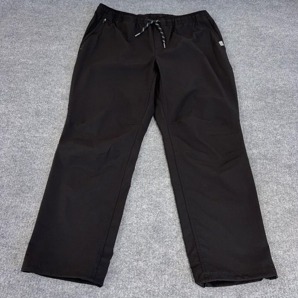 LL Bean Multisport Pants Men Large 28" Inseam Black Straight‎ Leg 515264